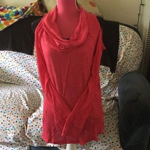 Long sleeved peekaboo shoulder top brand new
